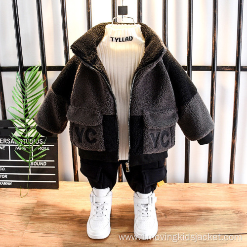 Boys Lamb Wool Coat Winter